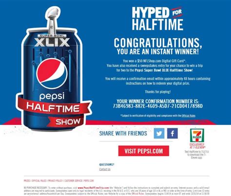 instant win contests and giveaways.